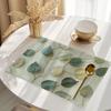 VIKAMA 4PC Nordic Style Green Leaf Placemats Waterproof And Heat Insulating Home Dining Mats Ins Style Table Decoration