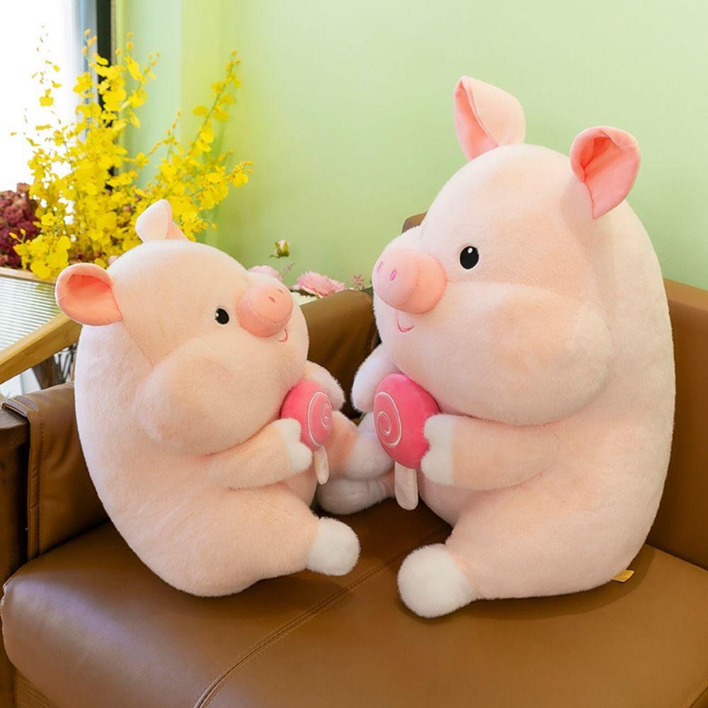 

Soft Animal Soft Piggy Doll Fluffy Stuffed Pig Plushie Doll Home Decor 20cm