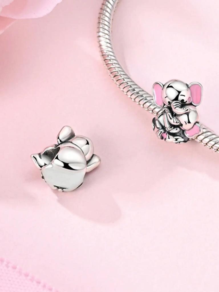 Copper Plated Original Charms Hip Hop Bear Butterfly Rose Beads Fit Bracelet Women'S Jewelry Gift