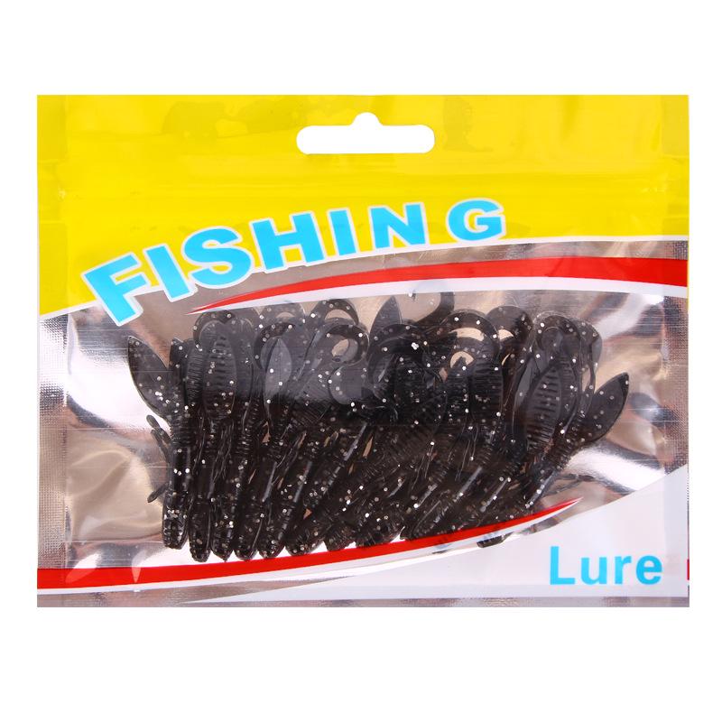 Crystal Silicone Soft Shrimp Lure, 5.5cm, 1.4g, 12pcs Fishing Bait Set