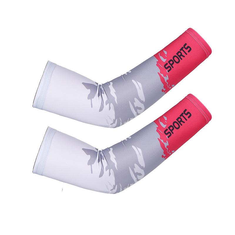 Sport Style Sun Protection Breathable Cycling Arm Warmers for Men and Women - Thin Ice Silk Sleeves