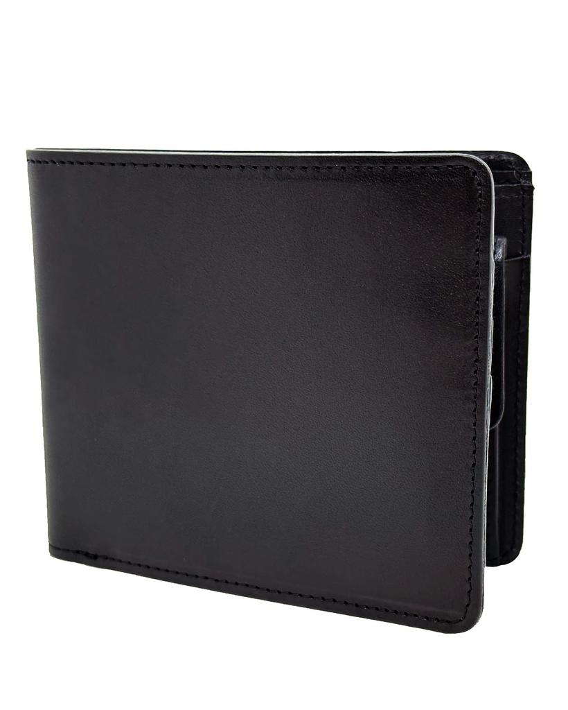 RAITO LEATHER Tochigi Leather Genuine Made In Large Capacity Men's Bi-fold Wallet, Leather, Japan, (Black)
