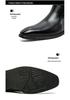 Men's Large Size Autumn-Winter Patchwork Leather Ankle Boots - European American Fashion Slip-On, British Business Formal Style, Size 48