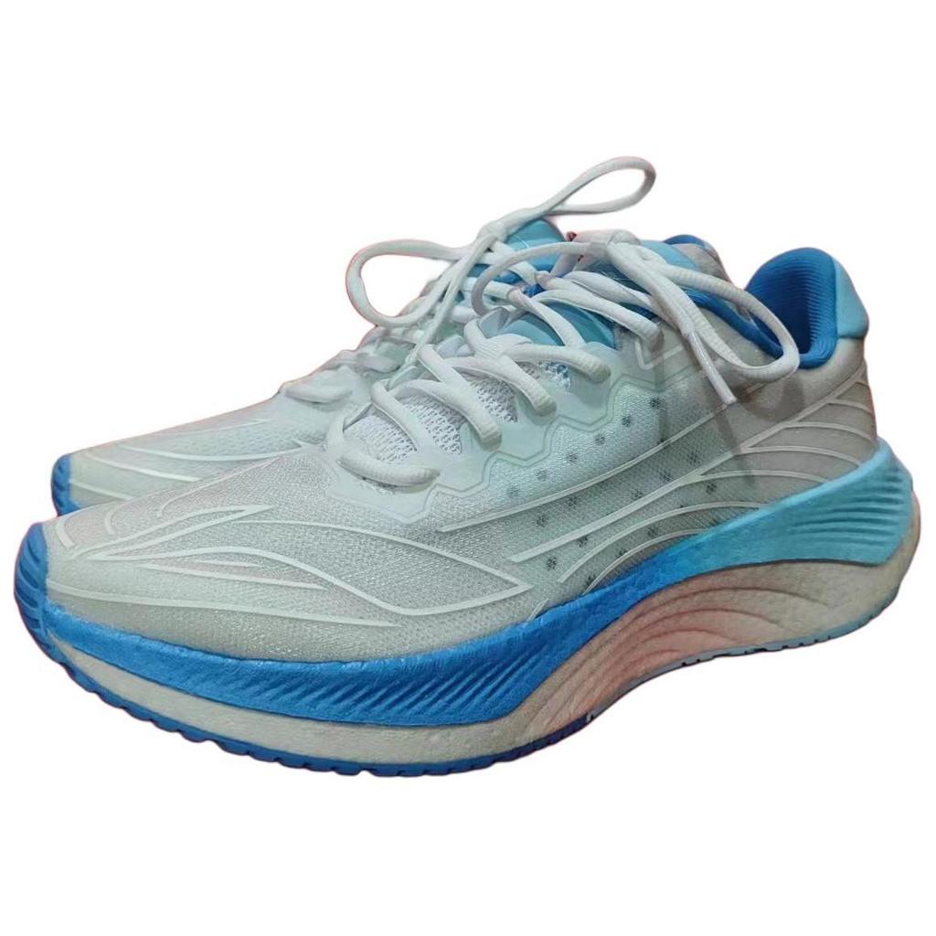 Li Ning Dämpfung Rutschfest Abriebfest Niedrig geschnitten Laufschuhe Herren Weiß Blau ARHS031-1