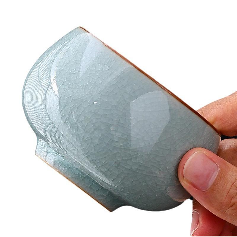 Eisblumen-Öffnung Ge-Brennofen, Keramik Ru-Brennofen Meistertasse kann Teetasse Eisrissmuster Haushalts-Teetasse Kung Fu