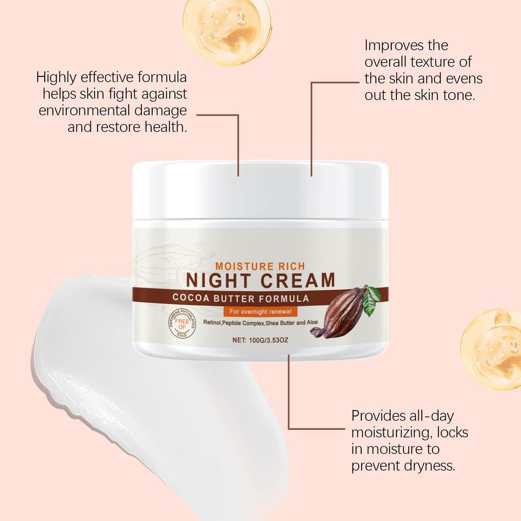 Retinol Hydrating Night Cream Hydrating And Brightening Moisturizing Facial Skin Daily Moisturizing Care Cream