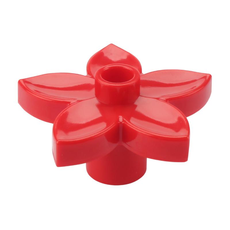 4pcs Big Building Block Forest Plant Series Flower Grass Tree Outdoor Adornment Street Accessories Compatible Scenes Toy For Kid