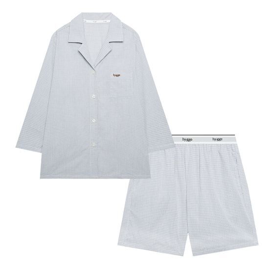 [MERRY][SET] Merry Seasonless Pajama Set - Brown & Blue Check