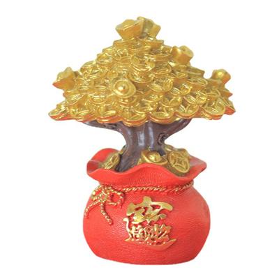 Money Coin Tree Bonsai Small Fortune Tree Desktop Ornament Home Decoration Synthetic Resin for