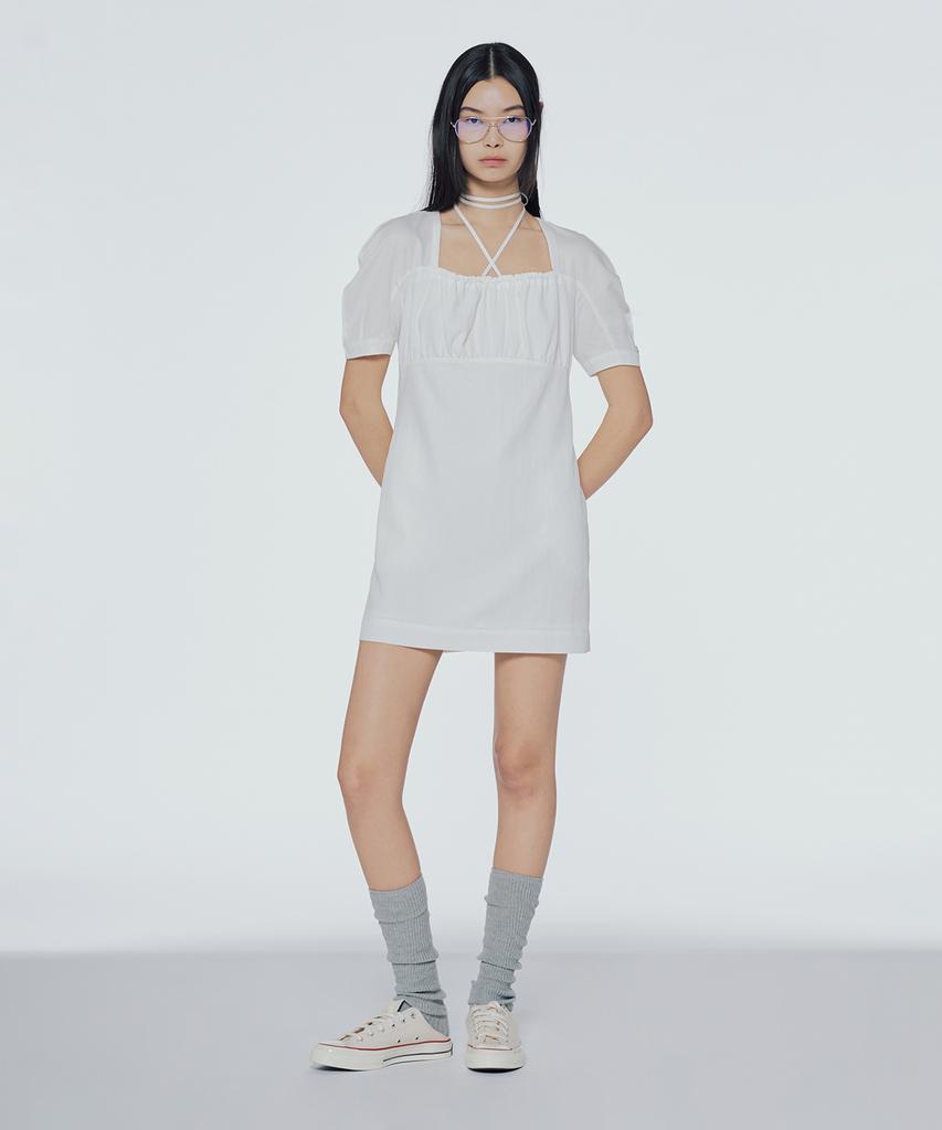 Instant Punk Strap Square Neck Mini Dress