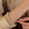 2024 Sterling Silver Pearl Beaded Bracelet - Elegant Gift for Girlfriend