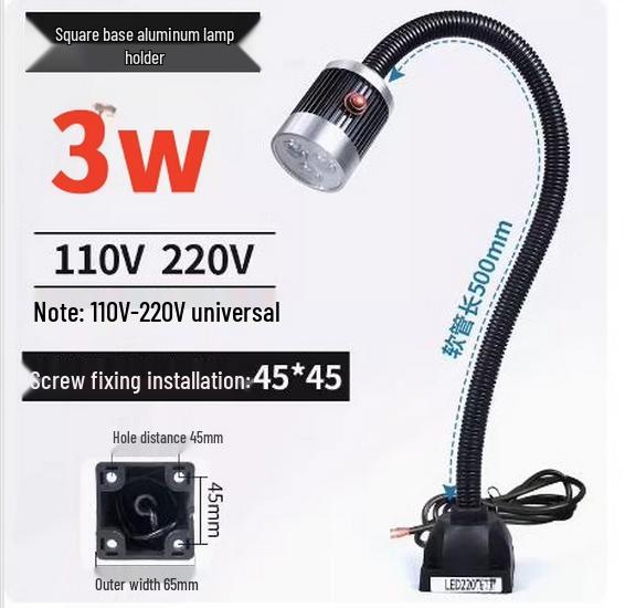 24V-220V LED Magnetic Industrial Work Lamp for Milling & Punching Machines