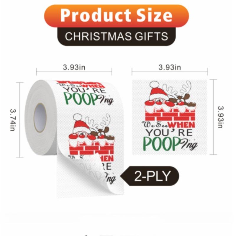 5/10pcs Christmas Bathroom Toilet Roll Merry Christmas Home Decoration Christmas Decoration New Year Ornaments/tissue/napkin