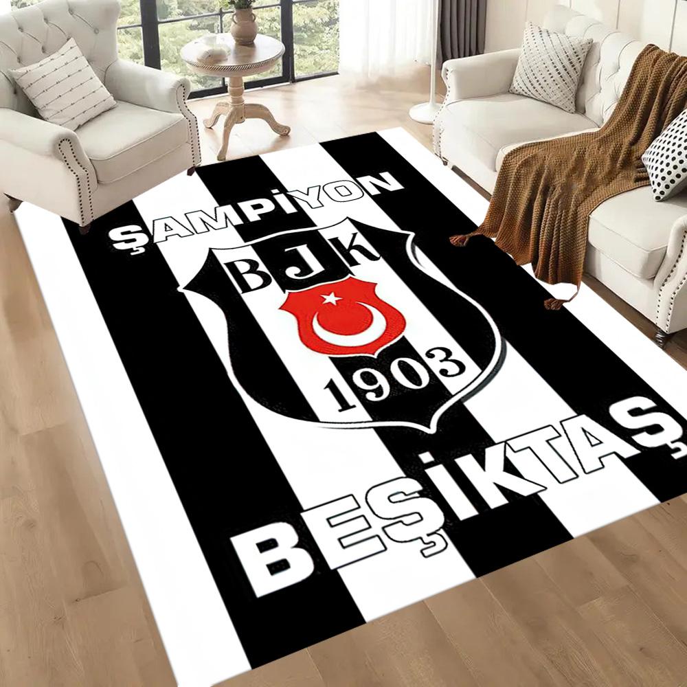 Be?ikta? Football Crest Square Rugs Are a Great Choice for Living Rooms, Bedrooms, Home Décor, and As Gifts.