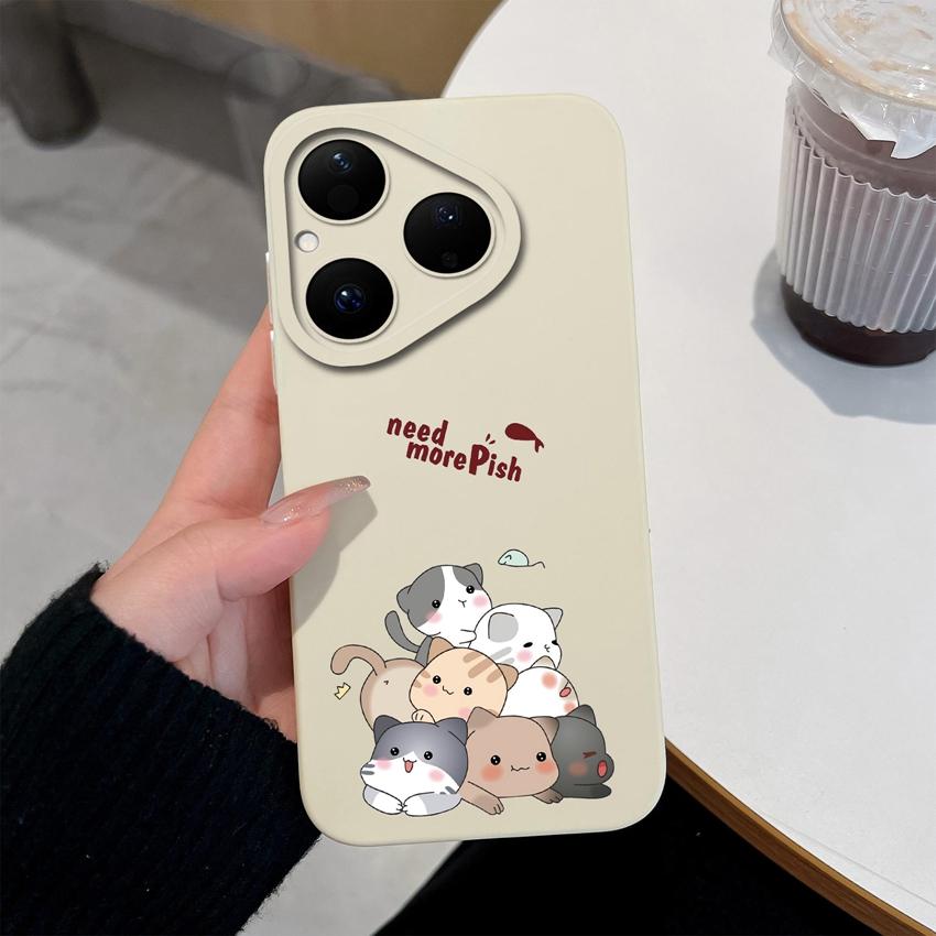 Phone Case For Huawei Pura 80 Pro Nova Y70 Y90 Y61 Y72 4E 5T 6 7 8 9 SE Cute Owl Pattern Soft Silicone Anti Drop Protective Back Cover For Huawei Capa