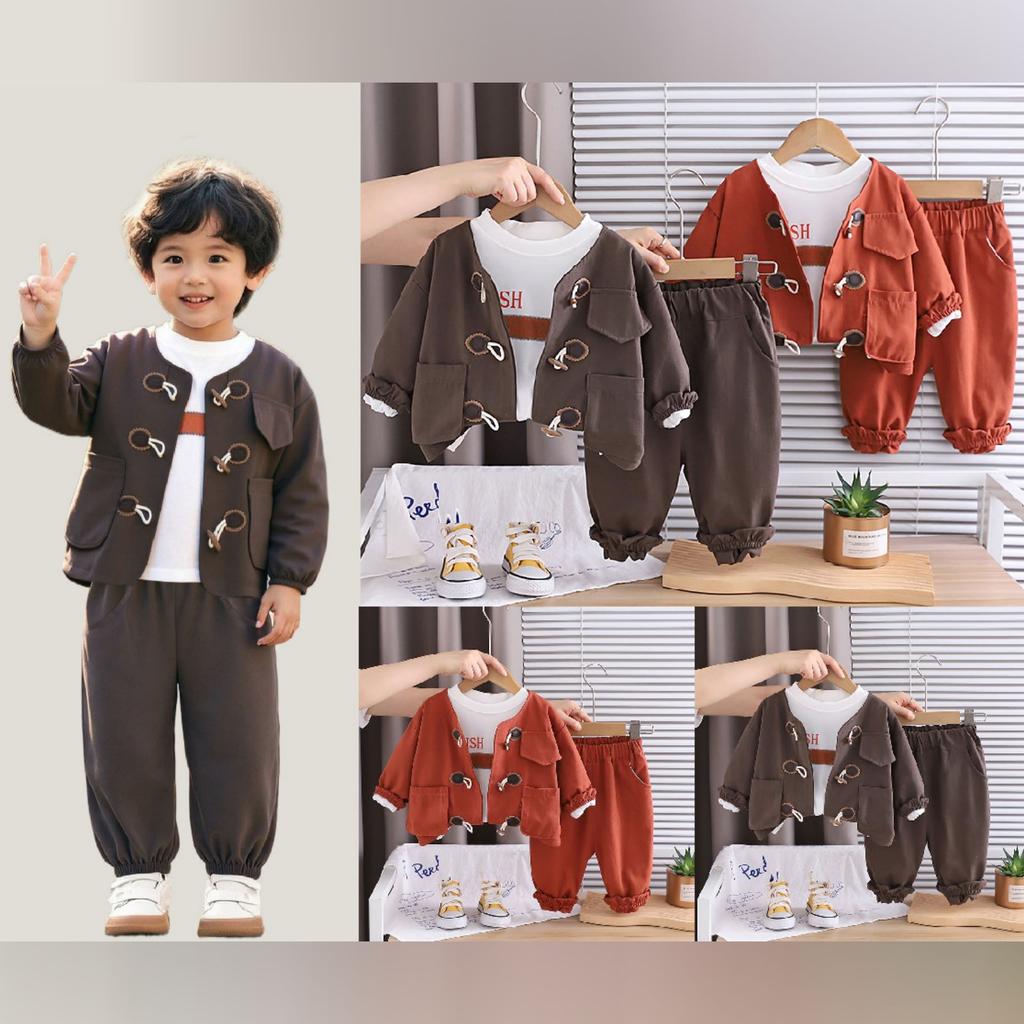 Dětská ležérní souprava s dlouhým rukávem, pohodlné každodenní oblečení