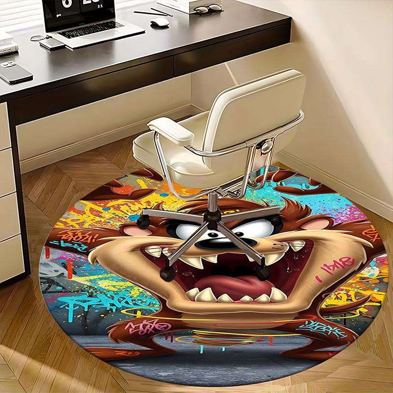 Tazmanian Devil,Graffiti Art Chair mat Round Rug Office carpet, Non slip, Suitable for Living Rooms, Bedrooms Decor 1205690a