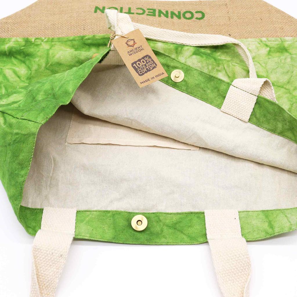 Tote Bag Tree of Life Green Stonewash