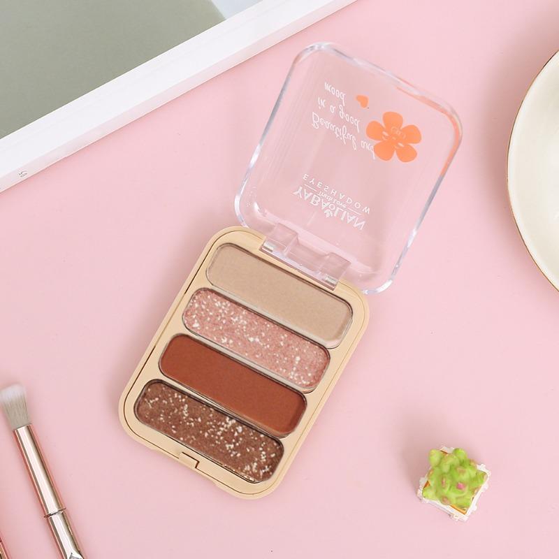 Farbiges Make-up, matter Lidschatten, Quad-Platte, Bühnen-Make-up-Lidschatten, wasserfest, schweißfest, langlebiger Lidschatten