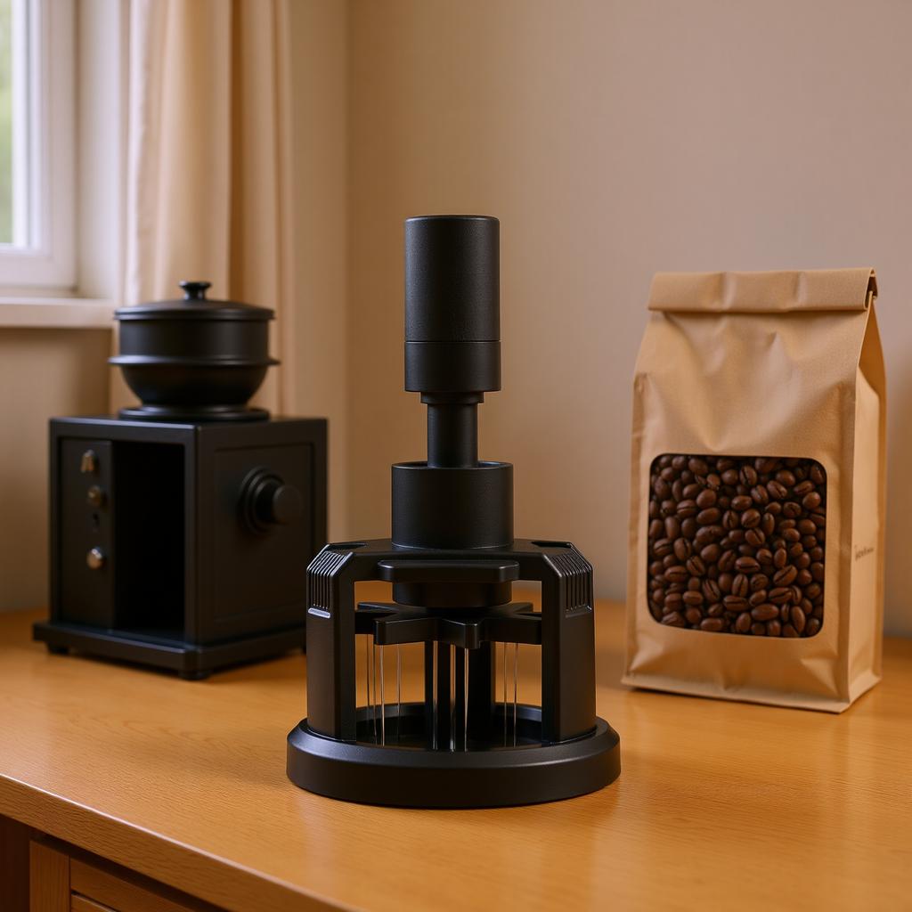 Coffee Distribution Tool with Magnetic Base   Depth Needle Coffee Stirrer Tool Detachable