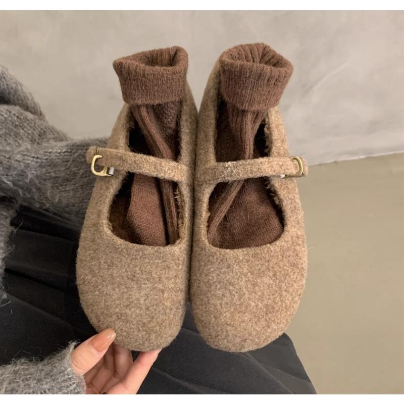 

Новые модные балетки с квадратным носком из флиса, женские зимние теплые шерстяные туфли Мэри Джейн, женские брендовые дизайнерские элегантные плюшевые лоферы 40 коричневый