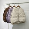 Autumn Down Vest O-neck Loose Solid Casual Sleeveless Parkas All-match Zipper Jacket Waistcoat Female