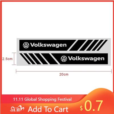Per VW Hot 2025 Nuovo 2pz Auto Striscia in PVC Strisce da Corsa Adesivi Specchietto Retrovisore Per Volkswagen Golf-7 4 5 6 CC T-ROC Sharan Pass