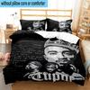 3PCS Rap Legend In Blue 3pcs Bedding,Including 3PCS Duvet Cover And 2pcs Pillowcases Perfect for Christmas,Ideal for Bedroom, Dormitory