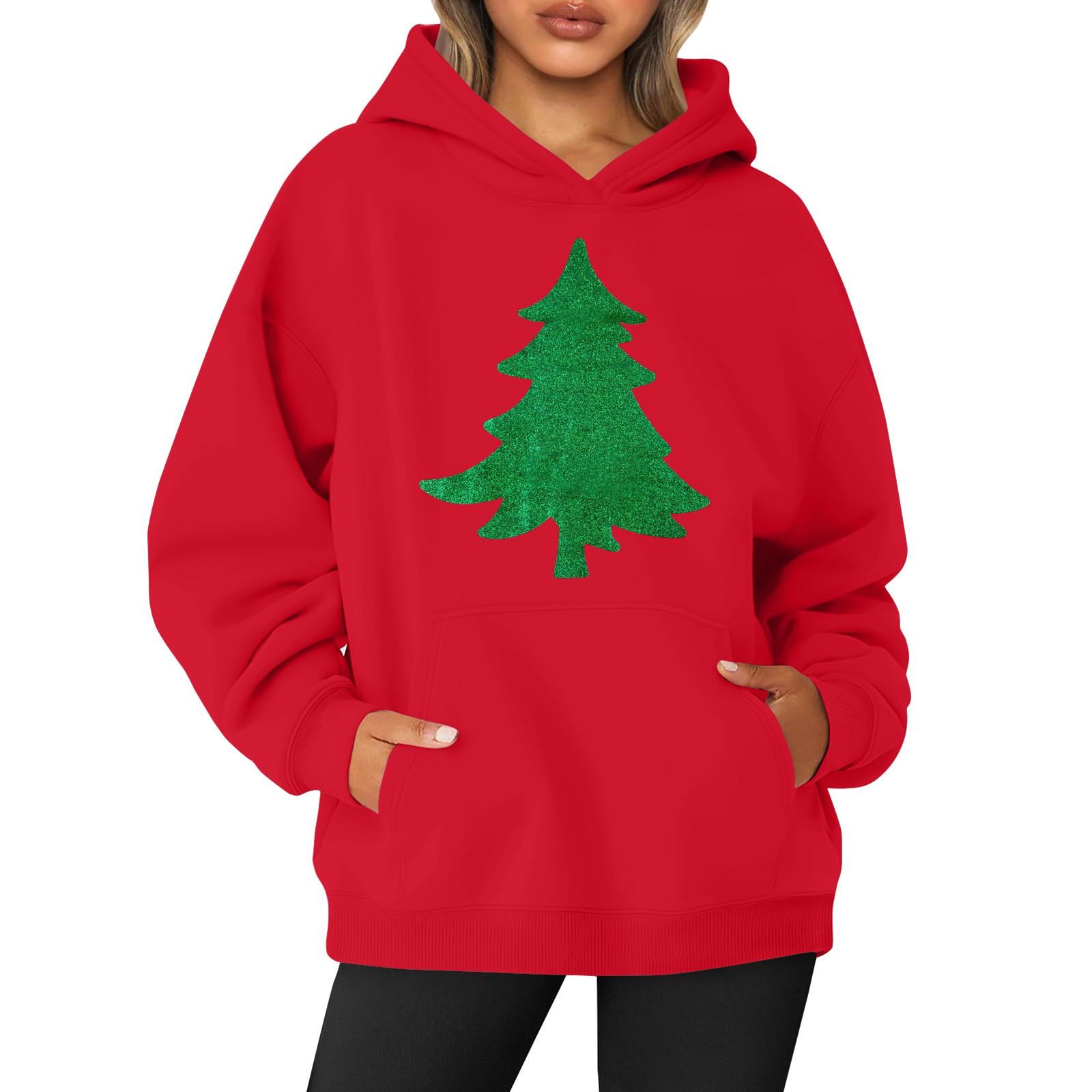 

Женская толстовка с капюшоном и круглым вырезом, длинными рукавами и цветочным принтом XXL красный