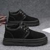 New Men's Shoes Size Winter Warm Shoes Snow Boots for Men Velvet and Thickening Outdoor Non-slip Anti-wear Mens Short Boots