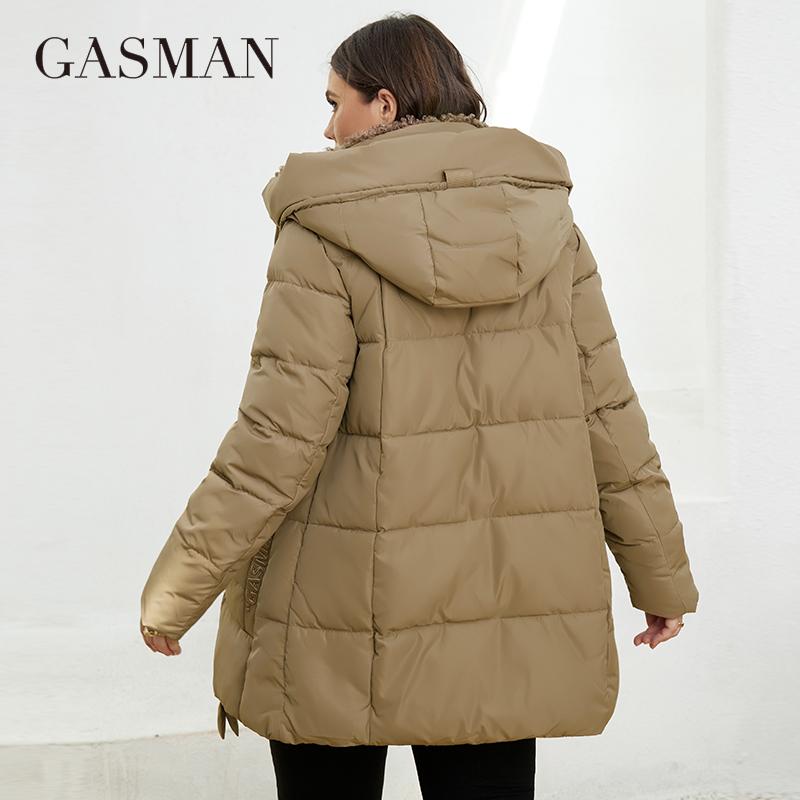 Gasman 2022 Fashion Down Jacket Women's Plus Size Short Casual Hooded Pocket Parkas Women Female Coat Outwear GM-82211