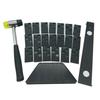 23PCS Black Orange Laminate Wood Flooring Installation Kit Wedge and Bar Rubber Hammer Wood Laminate Tool Quickly Install