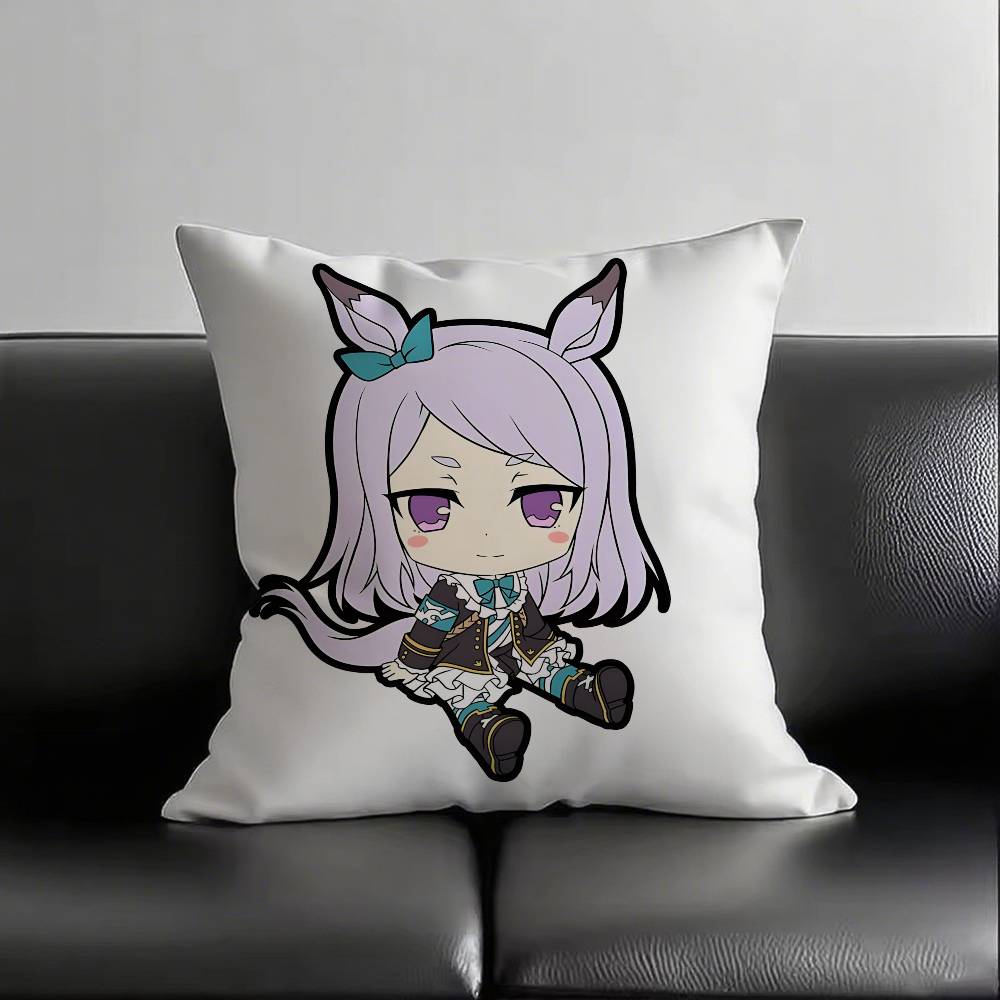 1pc Anime MEJIRO MCQUEEN Kawaii Pillow Case Fashion Square Pillowcase Bedroom Sofa Room Ins Decoration Leisure