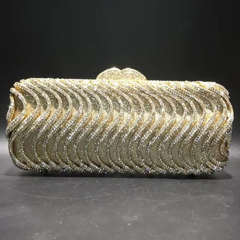 Diamond Wedding Party Purse White Clear Evening Bag Clutch Lady Dinner Purses Handbags Formal Women Crystal Wedding Bridal