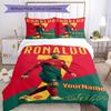 Cristiano Ronaldo 14 Customize Your Name Bedding Set Breathable Duvet Cover with Pillowcases Home Decoration Birthday Gift