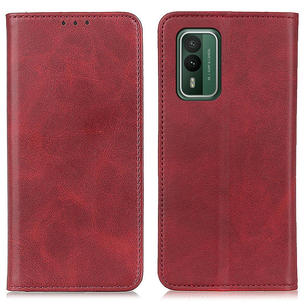 

Для Nokia XR21 Кошелек Чехол для телефона Защита от падений Подставка TPU+Спилок Кожа Чехол-накладка для мобильного телефона Red