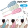 Back Scrubber Exquisite Foam Ergonomic Design Shower Accessories Long Handle Bath Sponge Shower Brush for Home