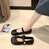 Women Flat Shoes Fashionable and Versatile Square Toe French Mary Shoes Women New Summer Soft Soled Beanie Shoes Plus Size 35-43