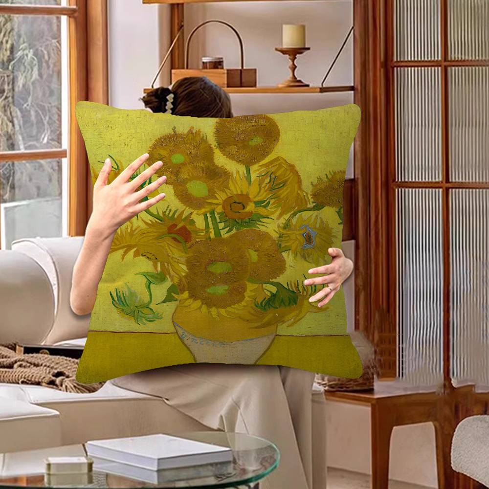Vintage Art Van Gogh Oil Painting Pillow Cover Design cushion Cover decor Holiday Decorati
