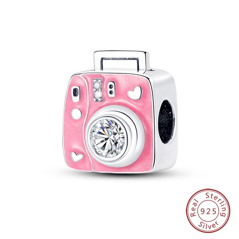 copper Camera Pendant Charm Fashion Travel Collection Bead Charms Compatible With Womens Bracelets Do It Yourself Jewellery Gifts