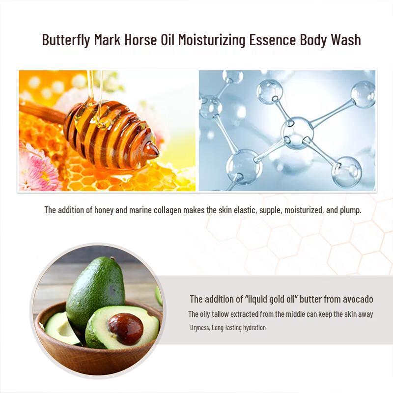 Dieyin Horse Oil Shampoo & Shower Gel 4-Bottle Set