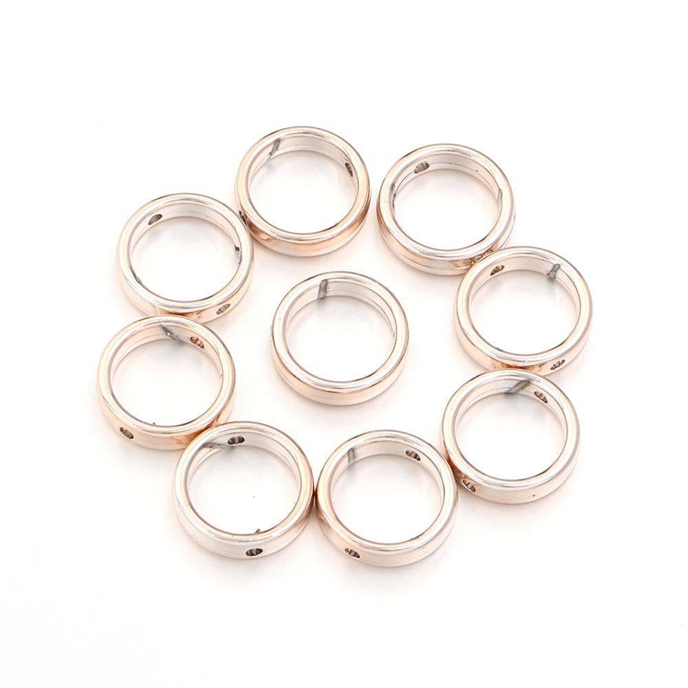 100 Stück 5 Stile Hohlrahmen Umwickelte Perlen CCB Mehrform Perlenverbinderringe für Schmuckherstellung DIY Armband Halskette Zubehör