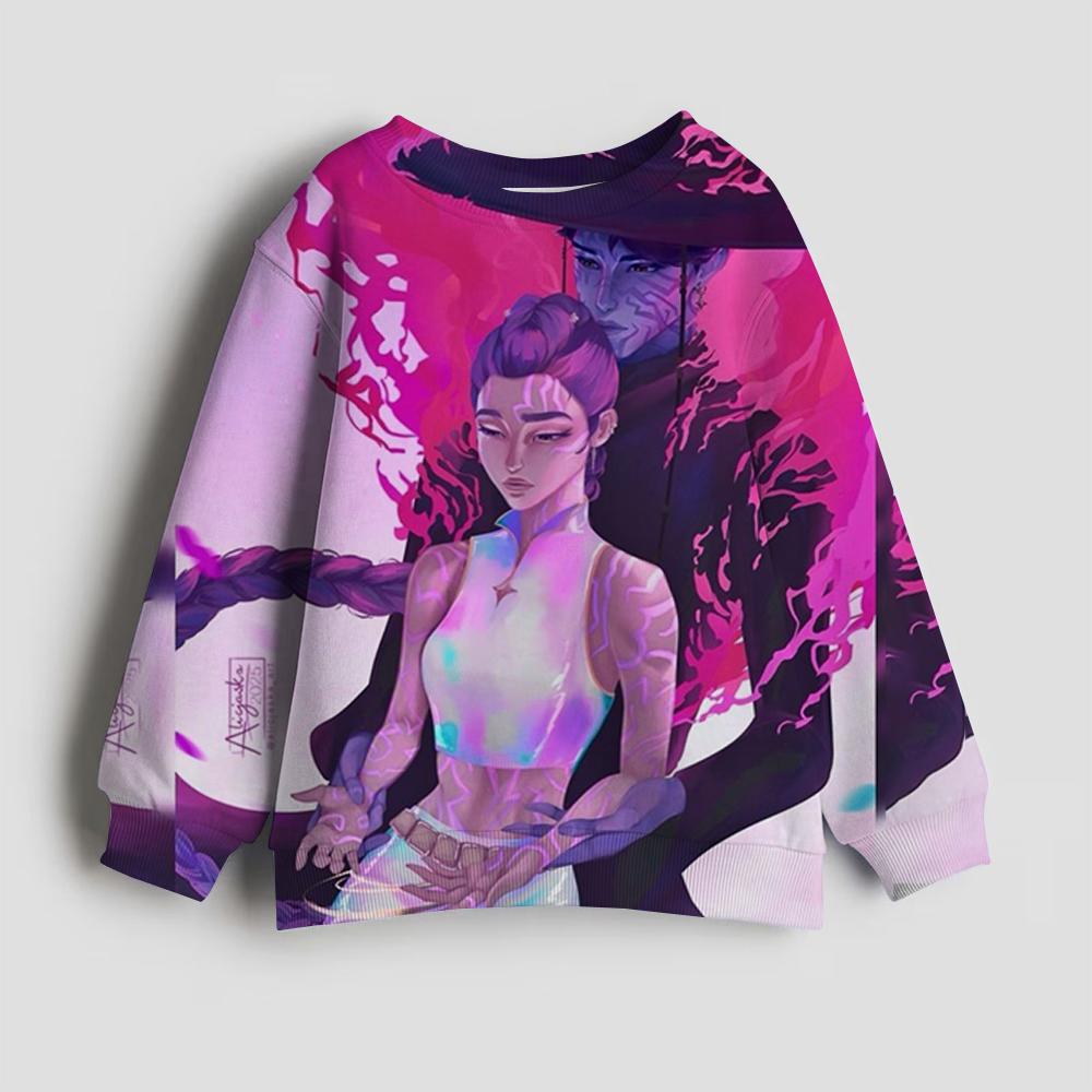 Kpop Demon Hunter Girls Sweatshirt Rumi Mira Zoey Cute Hoodies Kids Spring Autumn Pullover Children Long Sleeves Clothes Gift