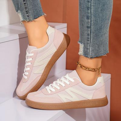 Divatos Női Sneakerek új Divat Kerek Orrú Alkalmi Fűzős Cipők Nőknek Patchwork Retro Kültéri Lapos Sneakerek Női Zapatos De Mujer