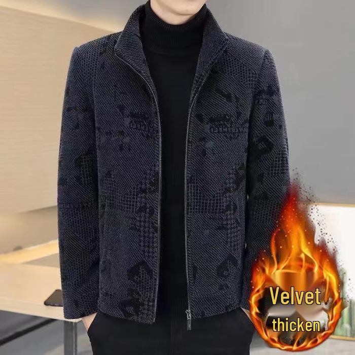 Men's High-End Thickened Woolen Jacket - Autumn/Winter 2025 Collection