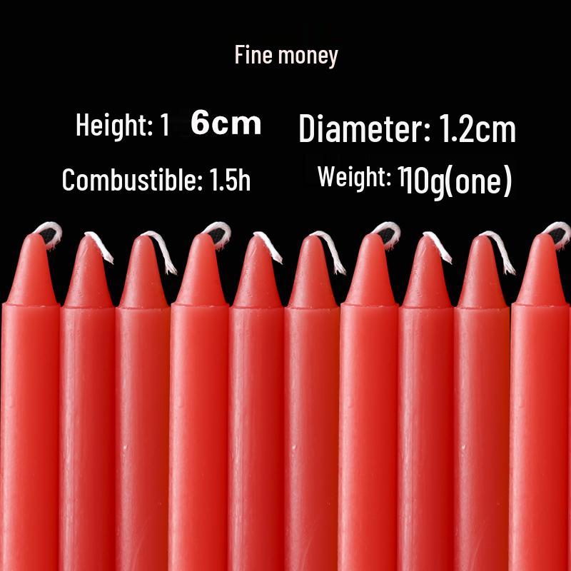 Red and White Long-Burning Smokeless & Odorless Emergency Candles for Power Outages & Disaster Prevention with Silk Flowers