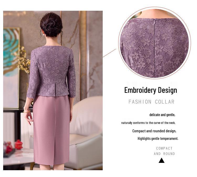 2025 Elegant Purple Wedding Banquet Dress for Mother of the Bride