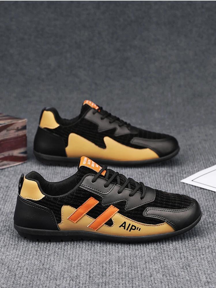 

Мужские брендовые повседневные туфли на плоской подошве с принтом букв, дышащие и удобные, модная плетеная спортивная обувь 2025 39