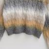 2025 Fall Women's Retro Tie-Dye Gradient Knit Sweater - European & American Style