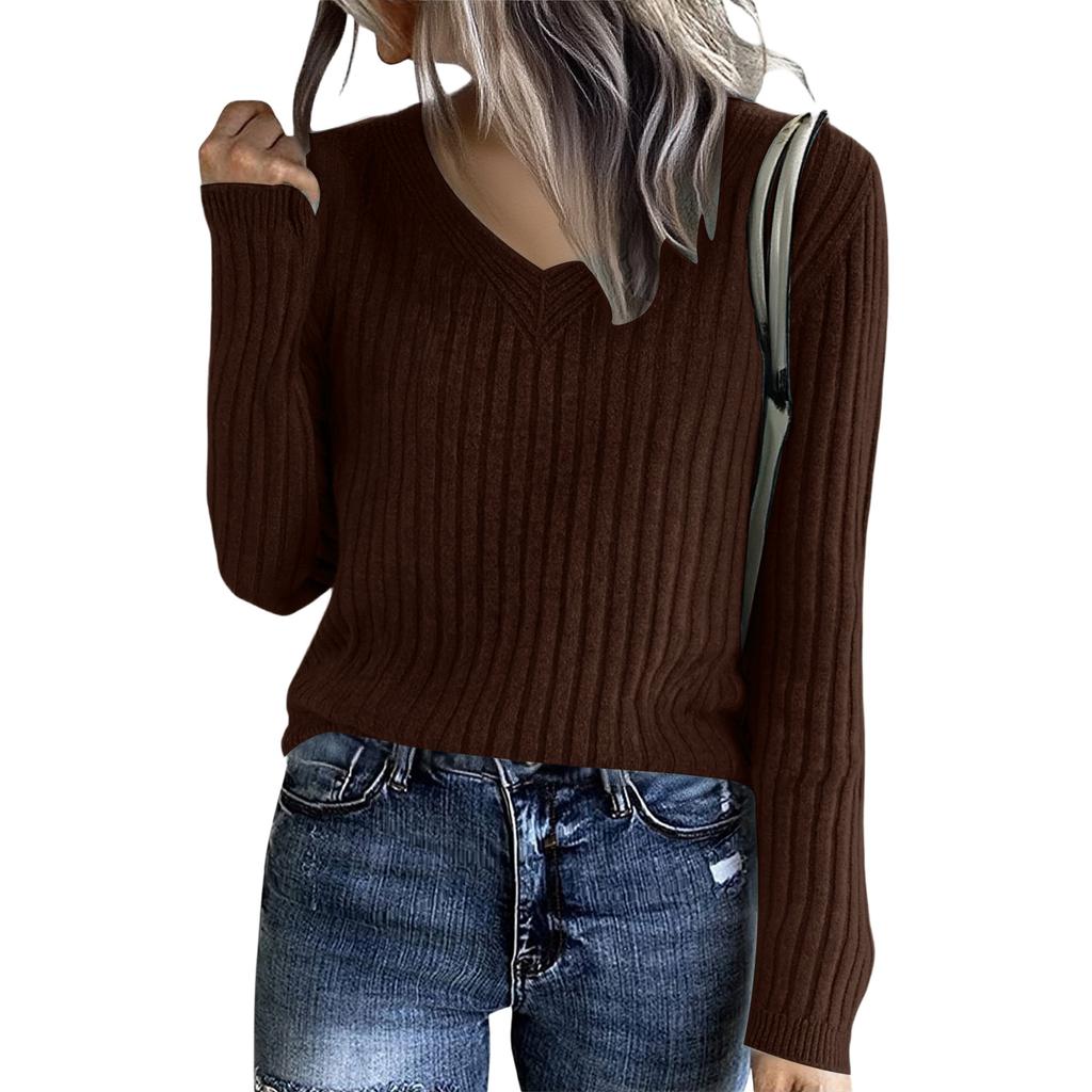 Women's Long Sleeve Knit Base Layer Sweater - Versatile Inner Top